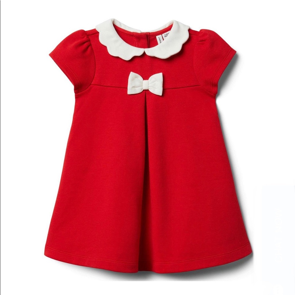 NEW 18-24 month Janie & Jack Red Scallop Ponte Dress